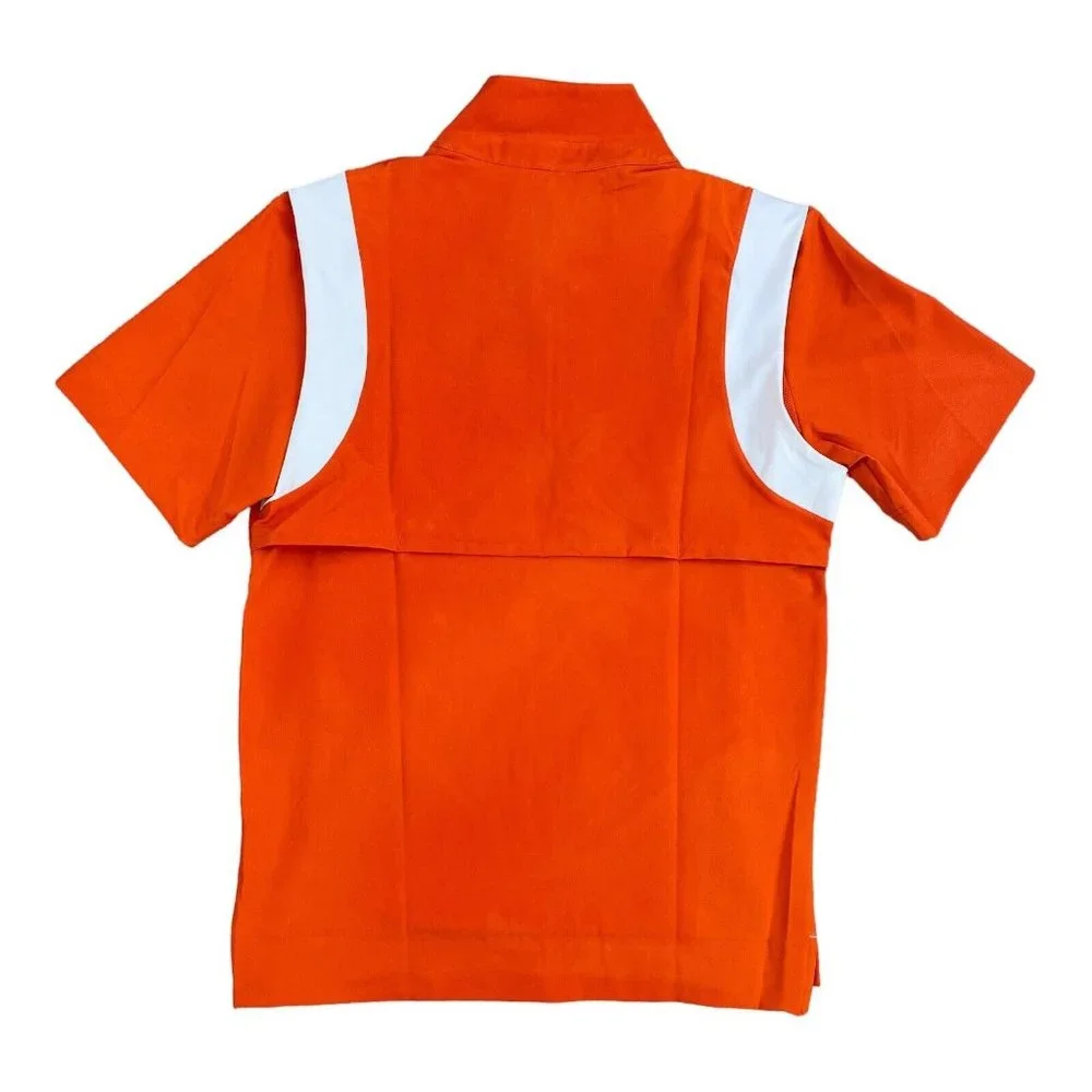 Clemson Tigers Nike On-Field Short Sleeve 1/4 Zip Coach Jacket Orange Size S NWT